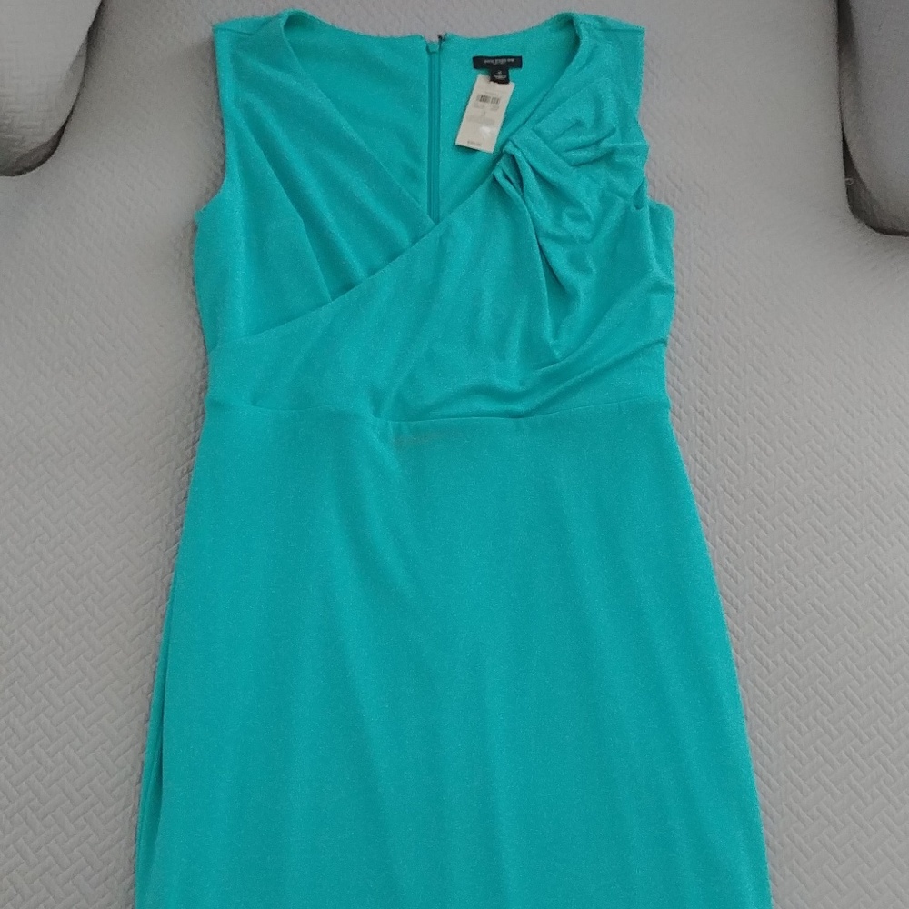 Ann Taylor sleeveless turquoise dress Like New